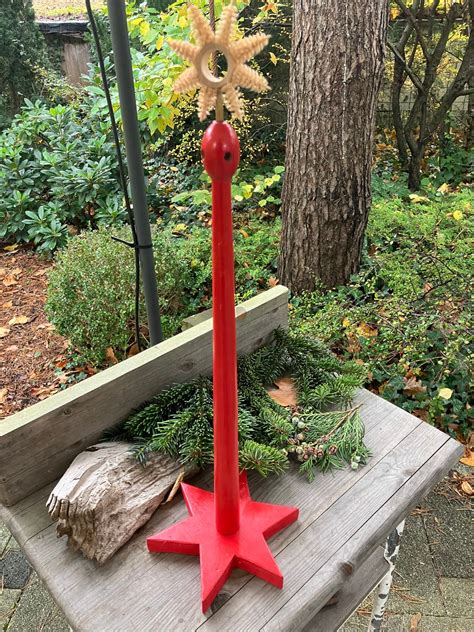 Adventskranzst Nder Landhausstil Vintage Er Er Rot Holz