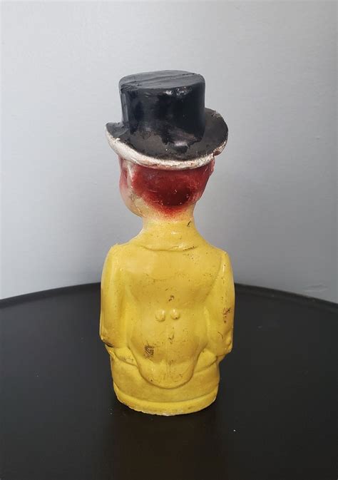 Vintage Charlie Mccarthy Chalkware Figural Sculpture Etsy