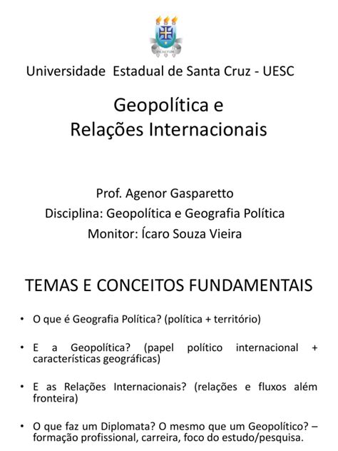 Geopolítica E Relações Internacionais - Conceitos de Geopolítica e Relações Internacionais | PDF | Geopolítica ...