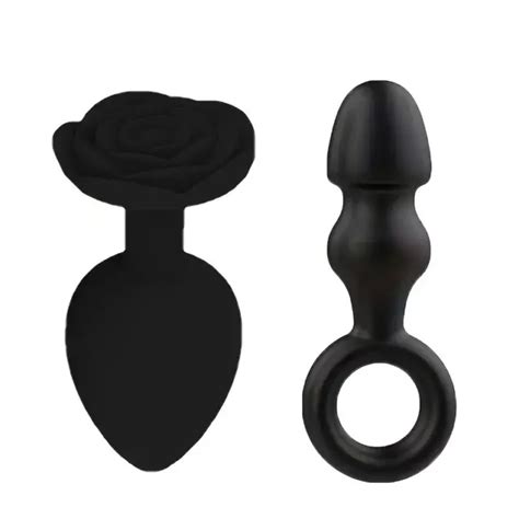 Pcs Plug Anal Silicone Forme Rose Flower Perles Anales Ensemble De Bouchons Eur Picclick Fr
