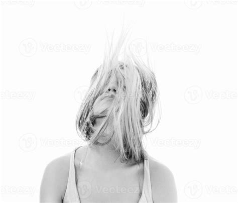 party woman isolated with wind in hair 31060552 Stock Photo at Vecteezy