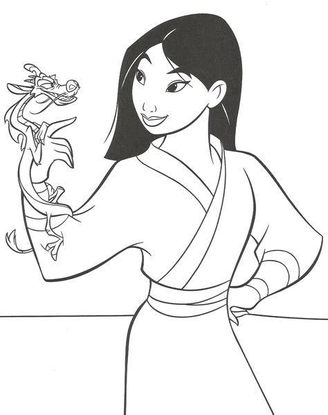 Free Mulan Coloring Page To Color Mulan Coloring Pages For Kids