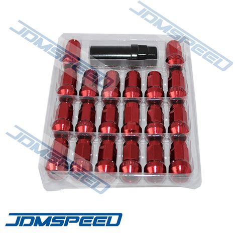 Red JDMSPEED Heptagon STEEL JDM LUG NUTS Tuner 12x1 5 For HONDA Acura