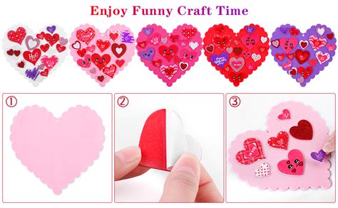 Amazon Fovths 460 Pieces Valentine S Day Foam Heart Craft Kits