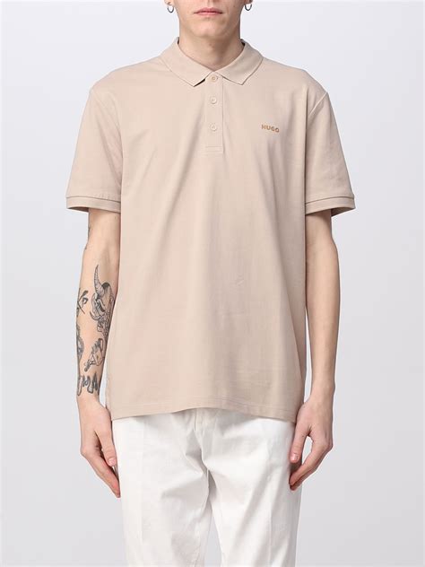 HUGO: polo shirt for man - Beige | Hugo polo shirt 50466182 online at ...
