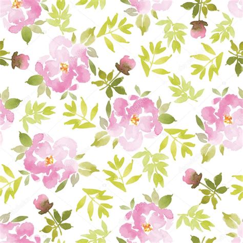 Watercolor Flower Pattern Stock Illustration By Karma15381 71871461