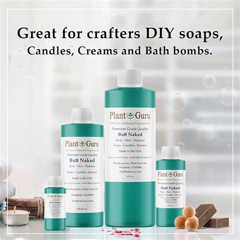 Aceite aromático Butt Naked de 4 onzas líquidas Aceite perfumado para hacer jabón velas