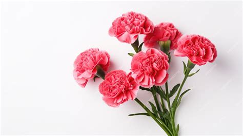 Premium Photo | Carnation bouquet on a white background