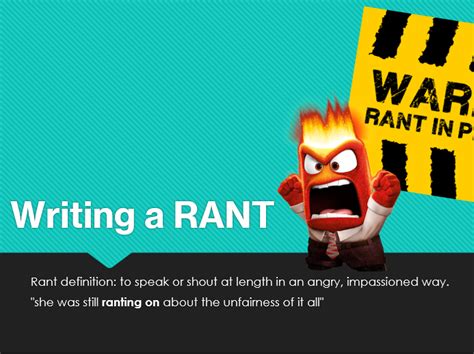 Writing a RANT | Teaching Resources