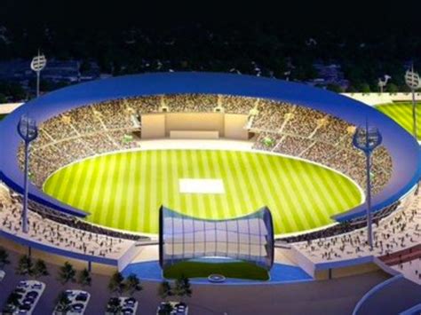 Pm Modi Lays Foundation Stone Of International Cricket Stadium In