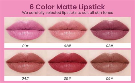 Amazon Cakaila Pcs Nude Pink Purple Mauve Lavender Lip Stick Matte Cream Lipstick Set For