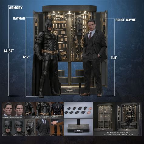 Hot Toys黑暗騎士蝙蝠俠武器格納庫與布魯斯韋恩Batman Armory with Bruce Wayne 比例收藏套裝組