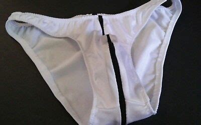 Mens Sexy Full Zipper Pouch Swimsuit Nylon Spandex Bikini Brief S M L Or XL USA EBay