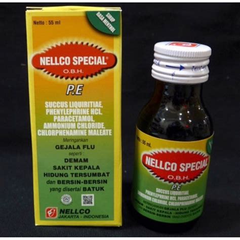 Jual OBH NELLCO Spesial PE 55 Ml OBH PE SIRUP Obat Batuk Pilek Flu