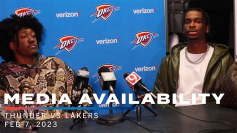 OKC Thunder Full Media Availability Post Game Vs Los Angeles Lakers