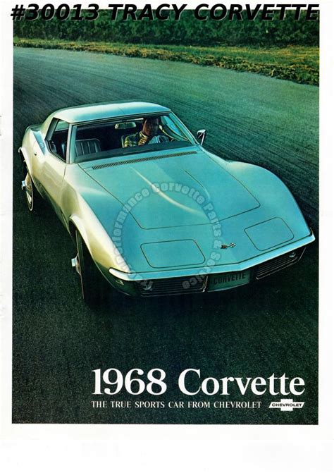 1968 Corvette Dealer Original Sales Brochure 12 Page Tracy