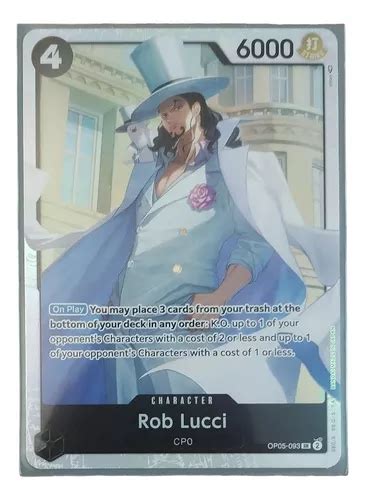 Rob Lucci Tarjeta Foil One Piece Op 005 093 Sr Super Rara