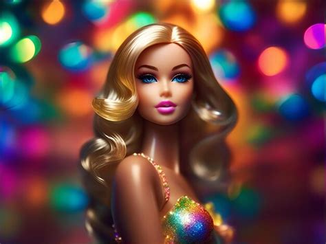 Premium AI Image Closeup Portrait Of A Beautiful Blonde Doll With Bright Makeup