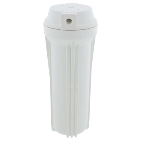 Hydronix - 10" Slim Line Filter Housing White Sump/White Flat Cap 1/4 ...