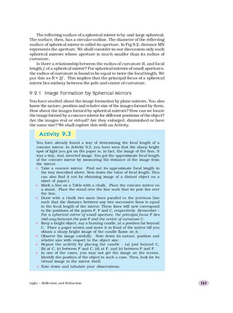 NCERT Book Class 10 Science Chapter 9 Light – Reflection and Refraction ...