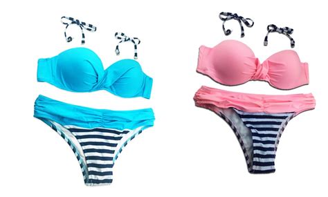 Gathered Push Up Bikini Set Groupon Goods