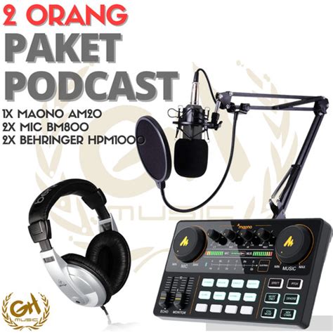 Promo Paket Podcast Orang Maono Am Paket Mic Bm Dan Headphone