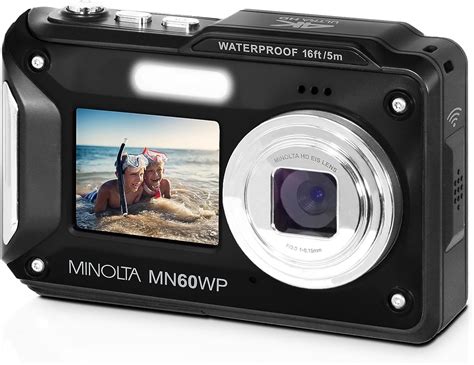 Minolta Mn Wp Mp K Ultra Hd Dual Screen Waterproof Digital Camera