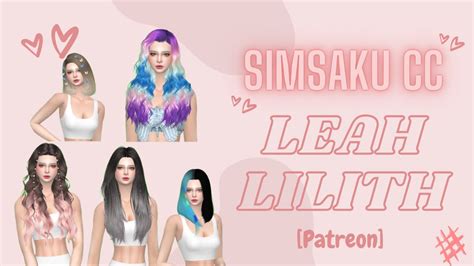 SimSaku Cc Sims 4 Cc Creador Leah Lilith Patreon YouTube