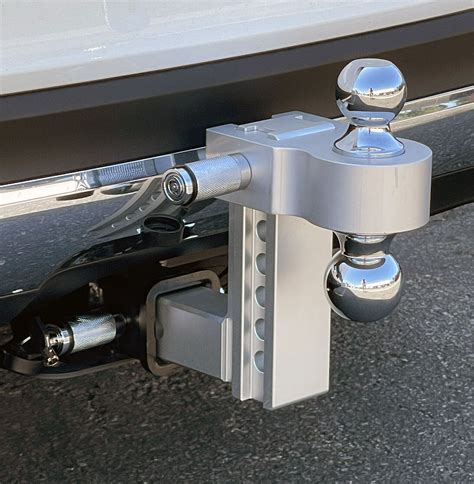 Heavy Duty Adjustable Aluminum Raise & Drop Trailer Tow Hitch Dual