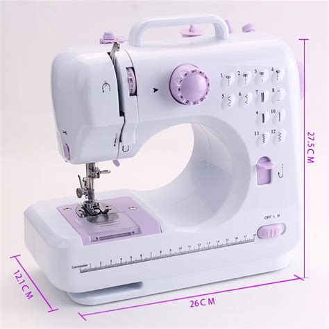 Household Multifunction Portable Sewing Machine Fhsm 505 Overlock Double Thread 12 Stitches