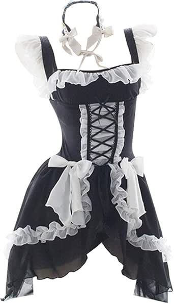 Yomorio Lolita Sweet Gothic Dress Cute Anime Maid Costumes Lingerie