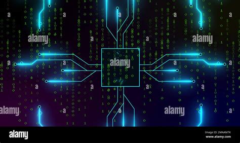 image  integrated circuit  binary code  digital screen stock