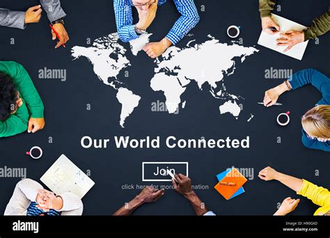 Our World Connected Social Networking Interconnection Concept Stock