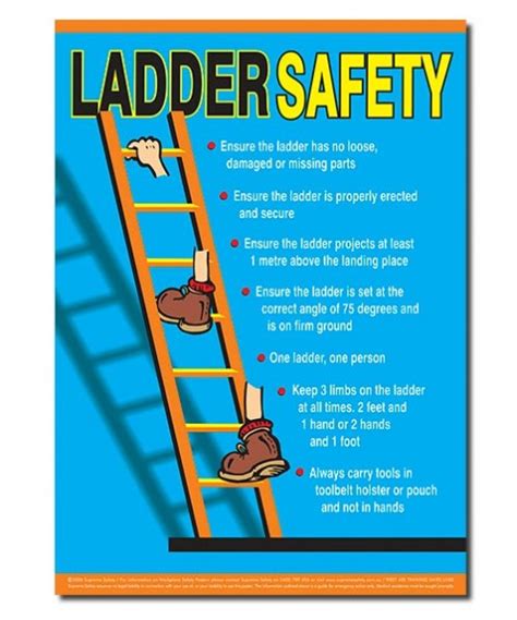 7 Steps For Ladder Safety Workplace Safety Health And Safety Poster Images