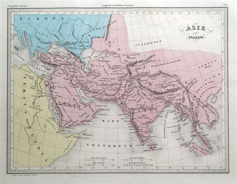 Antique Map ANCIENT ASIA, Original Malte Brun, Hand Coloured C1850 - Etsy