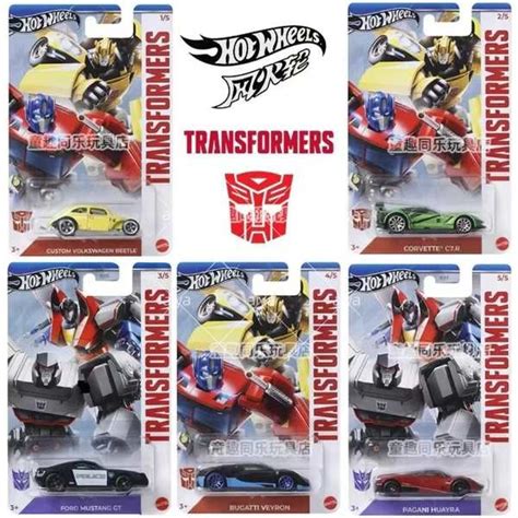 Hot Wheels Set Hot Wheels Gaopu Transformer Set Bumblebee Volkswagen Bugatti Optimus Prime Alloy