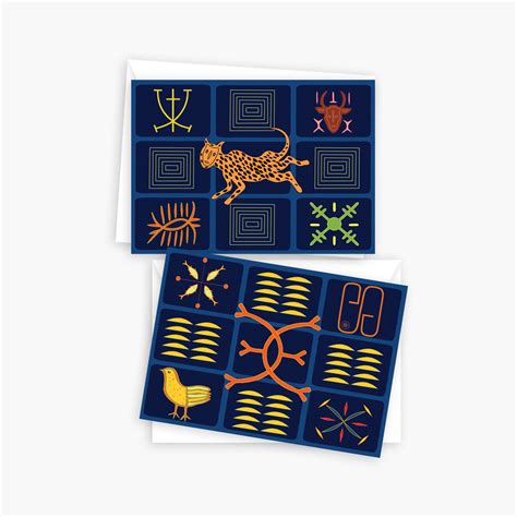 Assorted Nsibidi Symbol Card Set - 10 blank cards • AfriModN