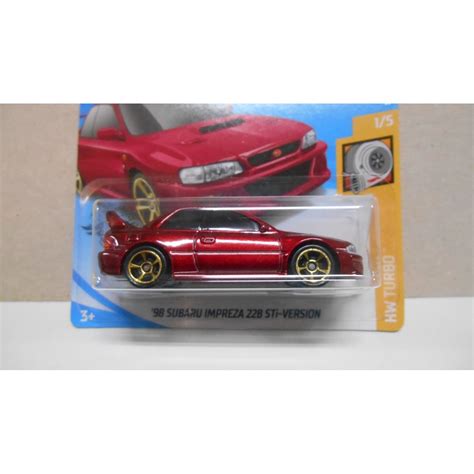 SUBARU IMPREZA B STi VERSION RED TURBO HOT WHEELS BCN STOCK CARS
