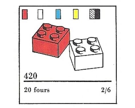 Lego Set 420 3 2 X 2 Bricks The Building Toy 1966 System Samsonite