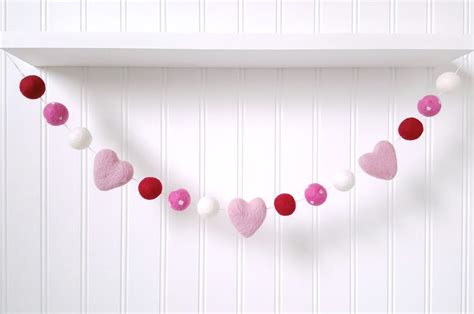 Valentines Day Decor Valentines Garland Heart Garland Valentines