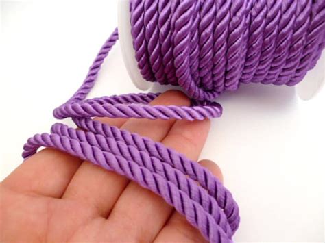 Purple Braided Silk Cordpp55201783545001cordsbraided Lilac Etsy