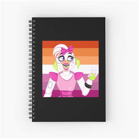 Fnaf Security Breach Glamrock Chica Lesbian Pride Halfbody Design Spiral Notebook For Sale By