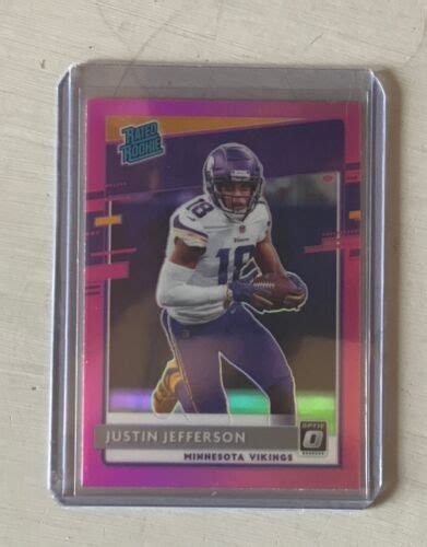 Panini Donruss Optic Rated Rookies Pink Prizm Justin Jefferson