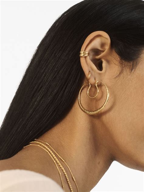 Monica Vinader Flow Large Hoop Earrings Farfetch