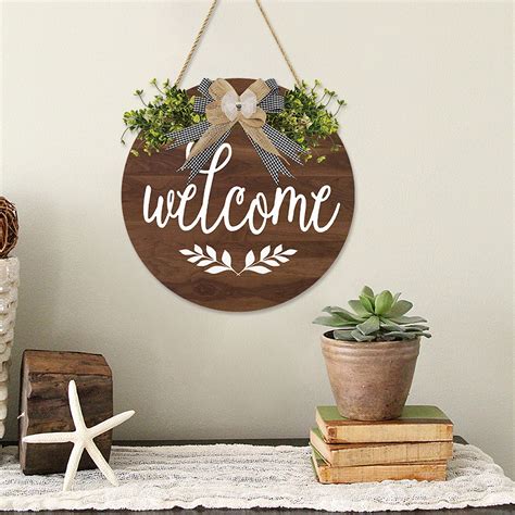 3D Welcome Hanger Funny Welcome Sign Home Outdoor Decor 11.8Inch, Door Hanger Welcome Sign Home ...