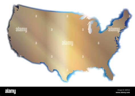 Usa Outline Map Stock Vector Images Alamy