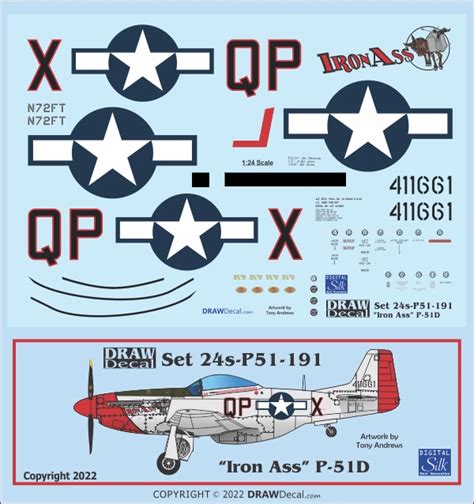 North American P D Iron Ass Draw Decal P