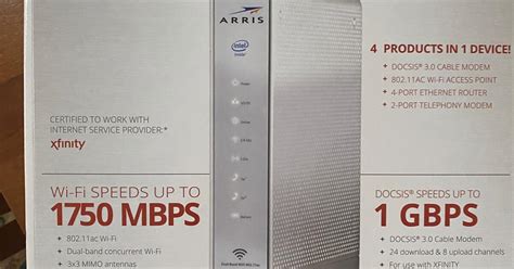 Arris Surfboard 1gb Internet Wi Fi And Voice Modem Model Svg2482ac For