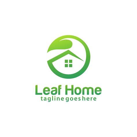 Premium Vector Leaf Home Logo Design Template