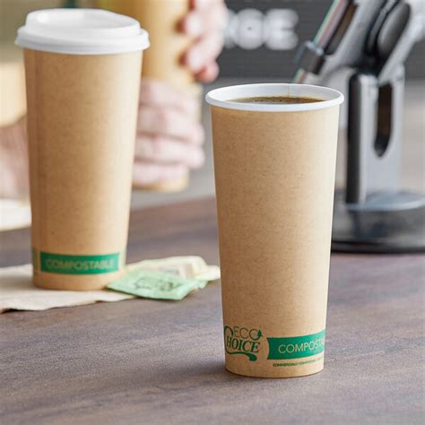 EcoChoice Oz Kraft Compostable Paper Hot Cup Case